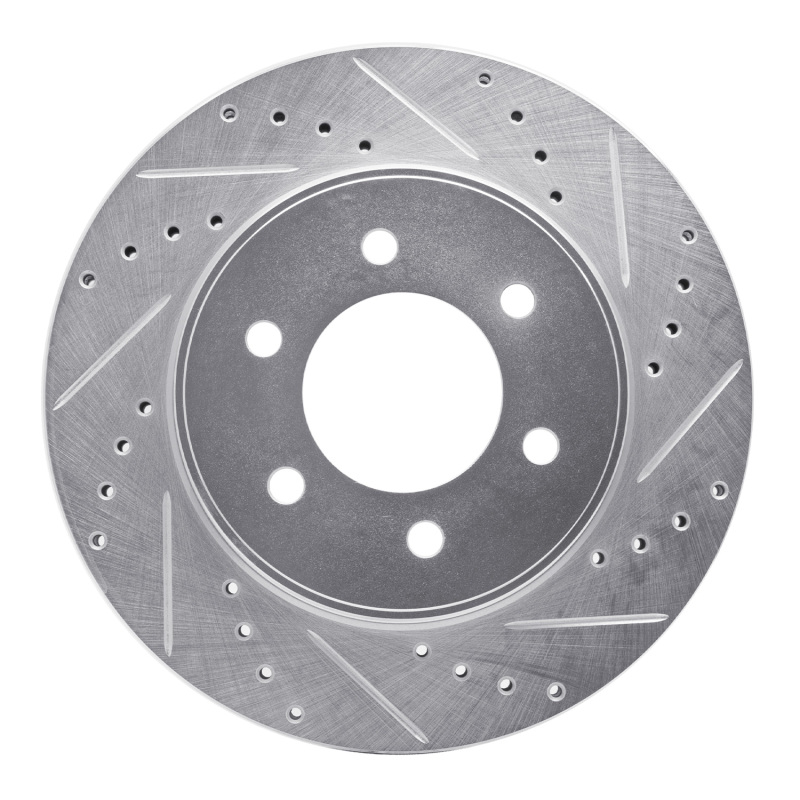 Ford F-150 Brake Rotor (1) - Front Right - R1 Concepts - Drilled & Slotted - Silver - `04-`08 Ford F-150 Brake Rotor (1) - Front Right - R1 Concepts - Drilled & Slotted - Silver - `04-`08